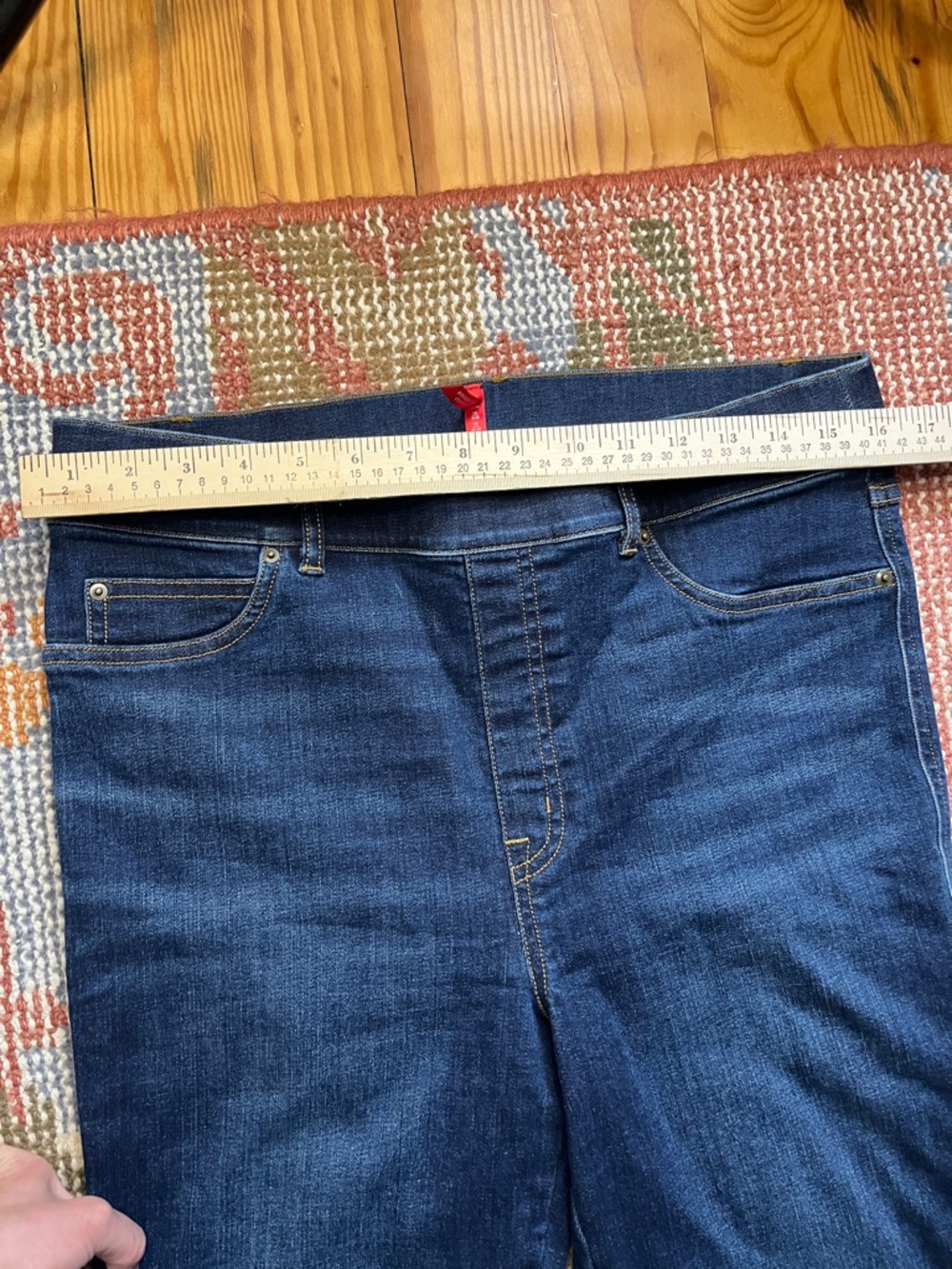 Spanx Clean Indigo Bootcut Trouser Size Large Tall - Picture 2 of 8